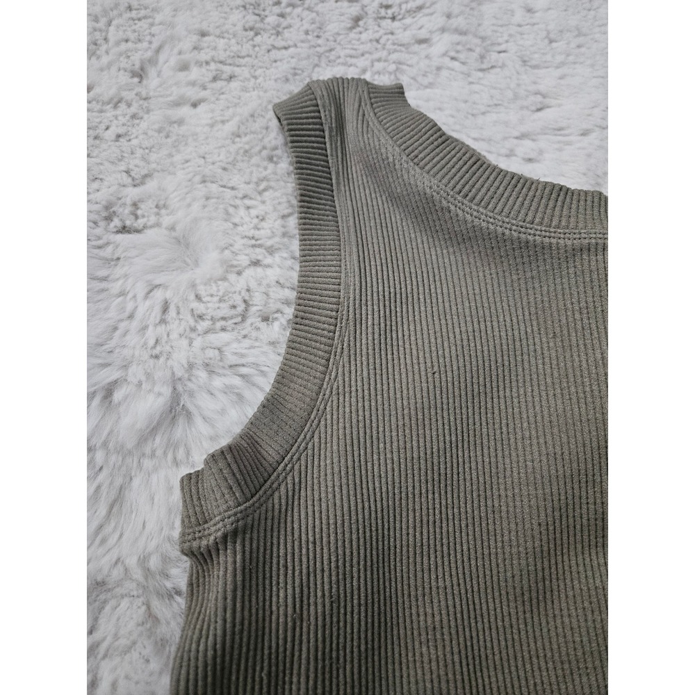 BKE Core Olive Green Ribbed Knit Scoop Neck Seamless Tank Top Size‎ M/L - Picture 9 of 14